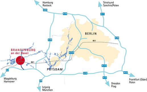 Anfahrt nach Brandenburg